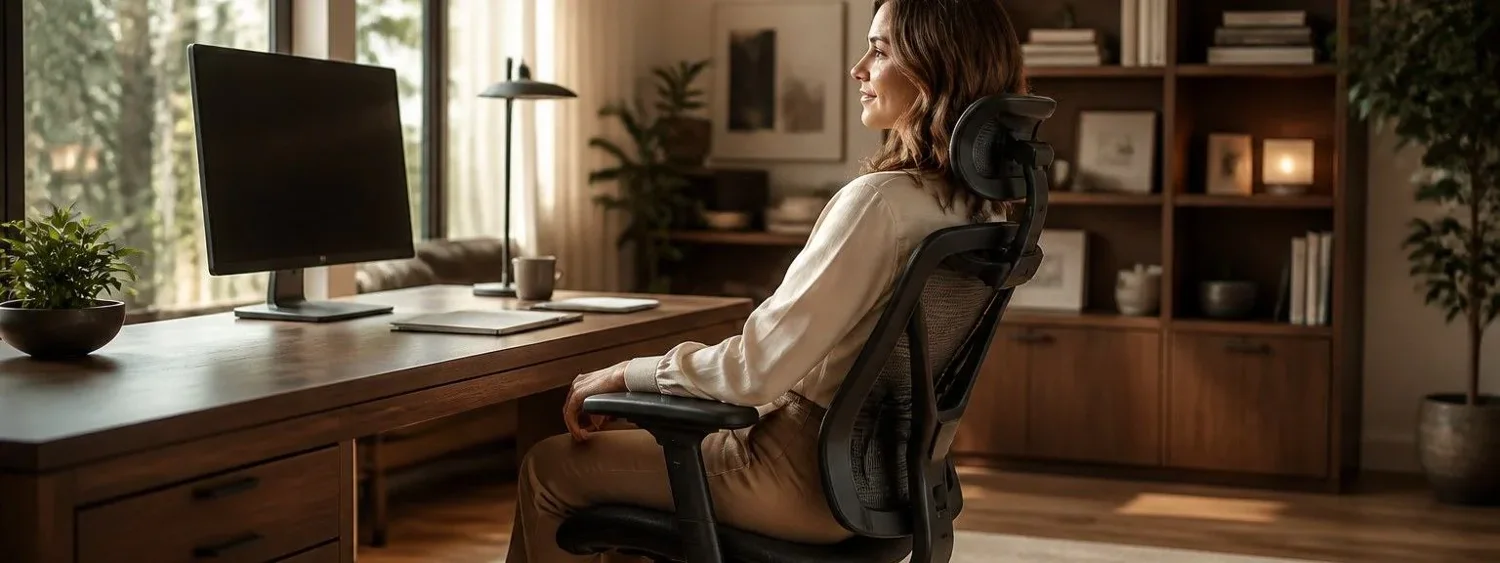 ergonomic office chair with lumbar support for back pain relief
